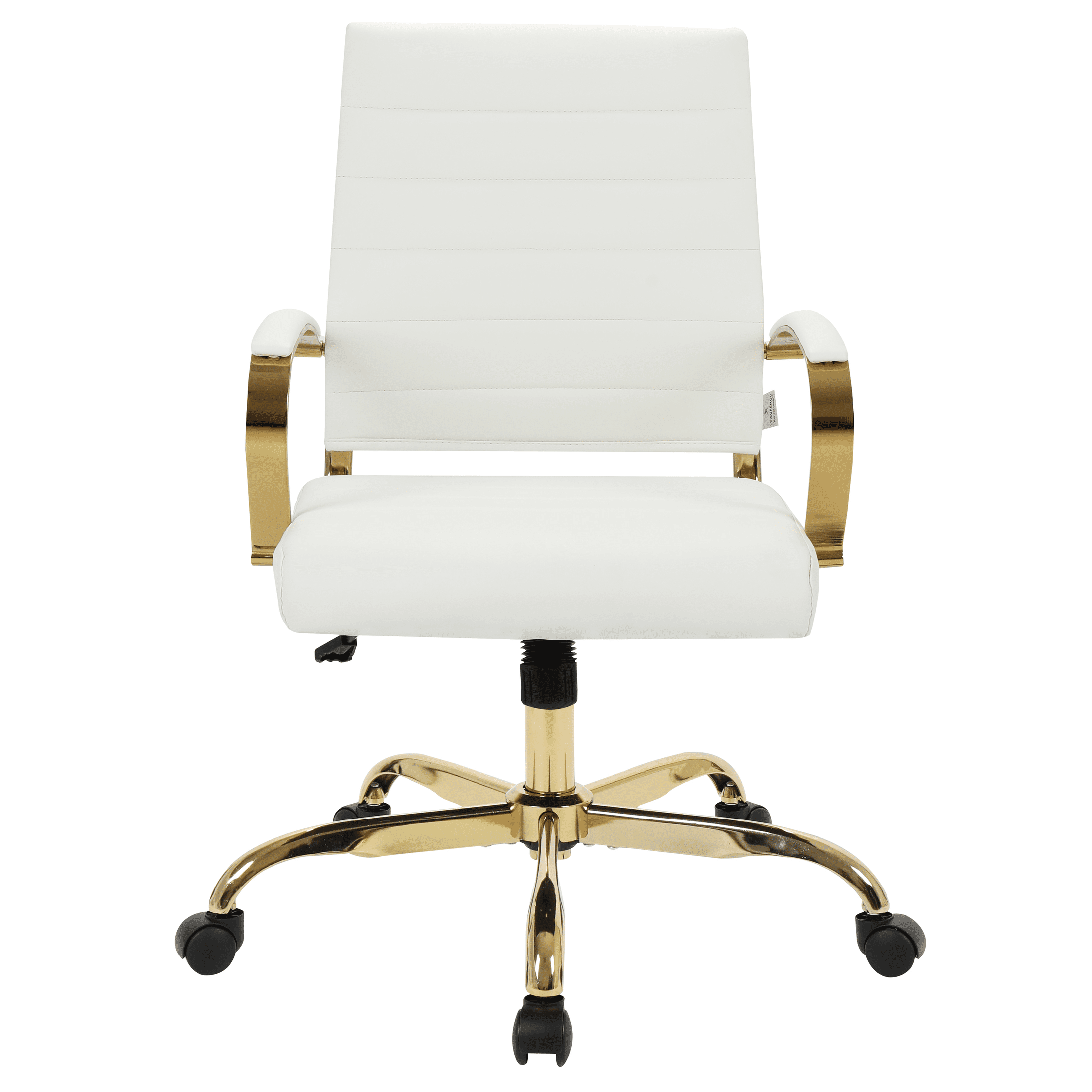 Benmar Mid - Back Leather Office Conference Chair Adjustable Height, Swivel, and Tilt