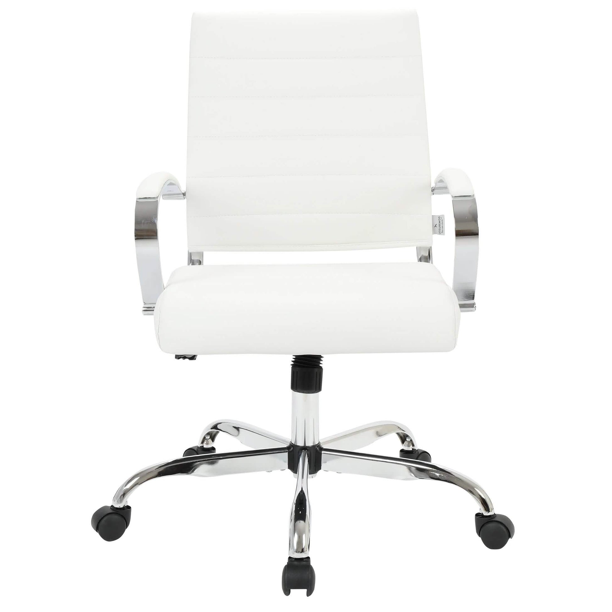 Benmar Mid - Back Leather Office Conference Chair Adjustable Height, Swivel, and Tilt
