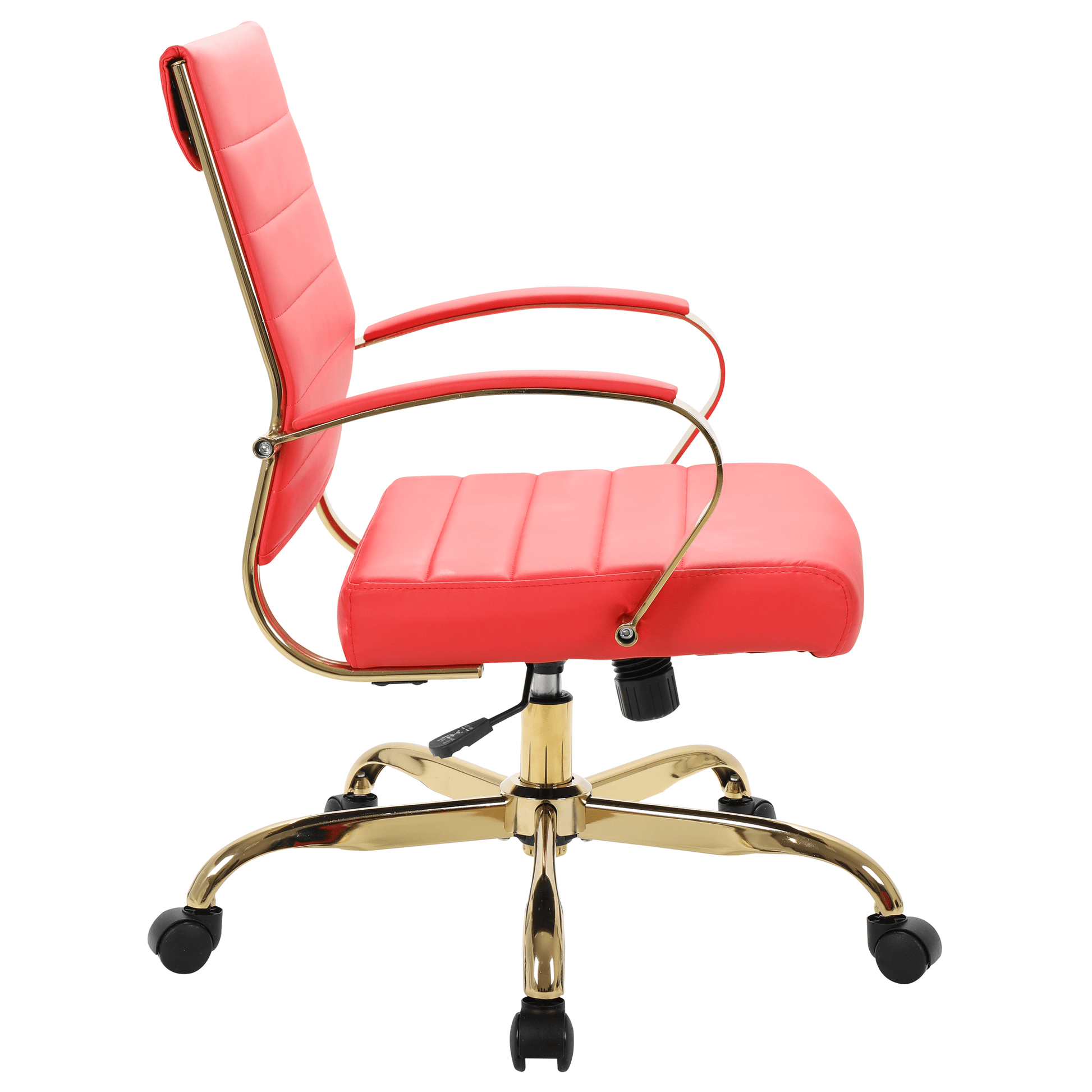 Benmar Mid - Back Leather Office Conference Chair Adjustable Height, Swivel, and Tilt