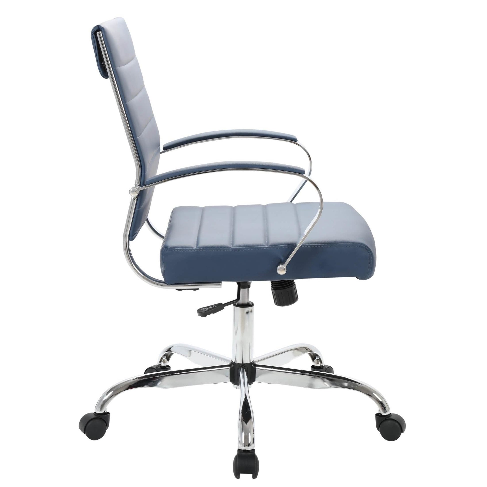Benmar Mid - Back Leather Office Conference Chair Adjustable Height, Swivel, and Tilt
