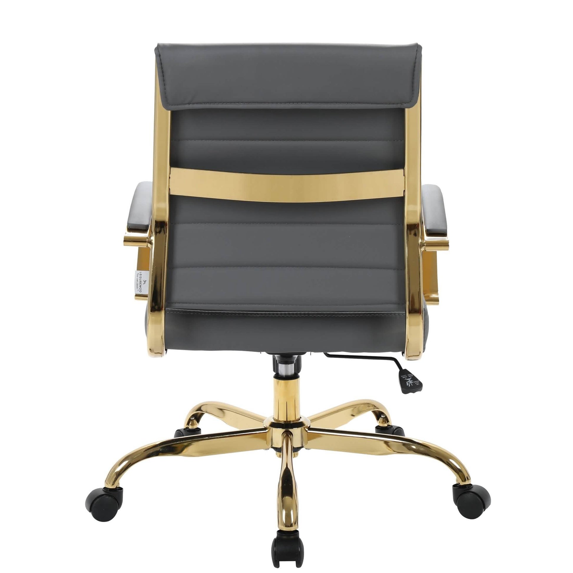Benmar Mid - Back Leather Office Conference Chair Adjustable Height, Swivel, and Tilt