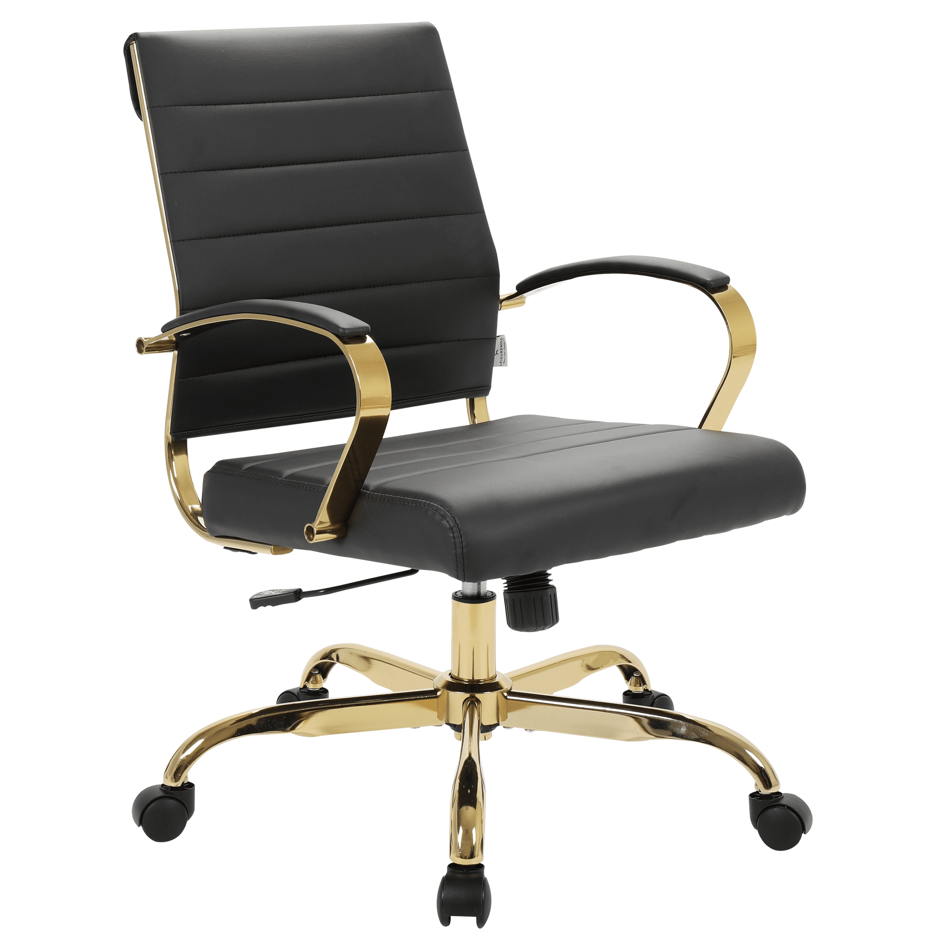 Benmar Mid - Back Leather Office Conference Chair Adjustable Height, Swivel, and Tilt