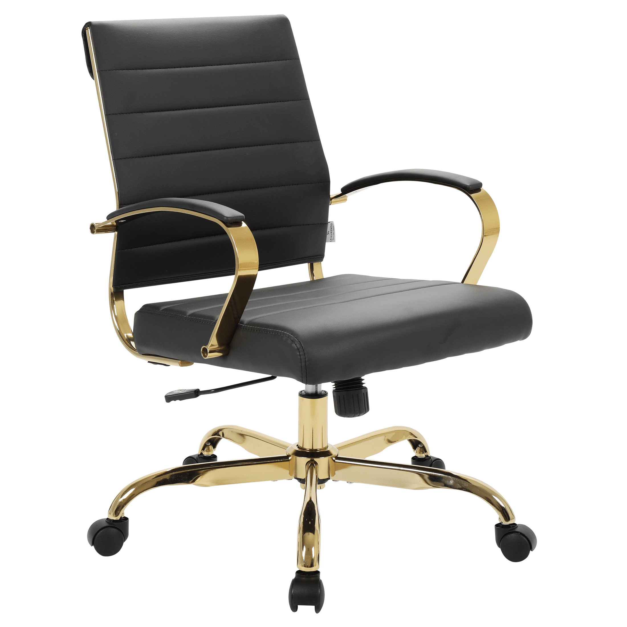 Benmar Mid - Back Leather Office Conference Chair Adjustable Height, Swivel, and Tilt