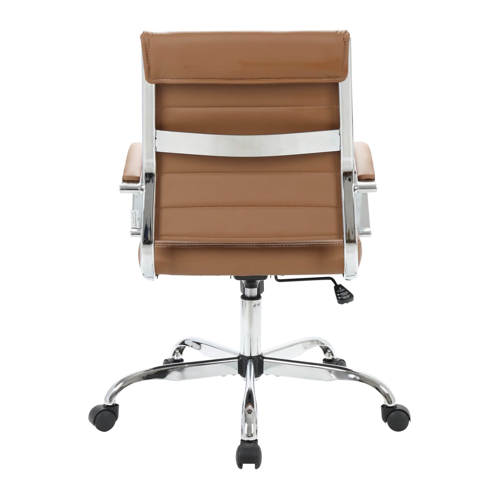 Benmar Mid - Back Leather Office Conference Chair Adjustable Height, Swivel, and Tilt