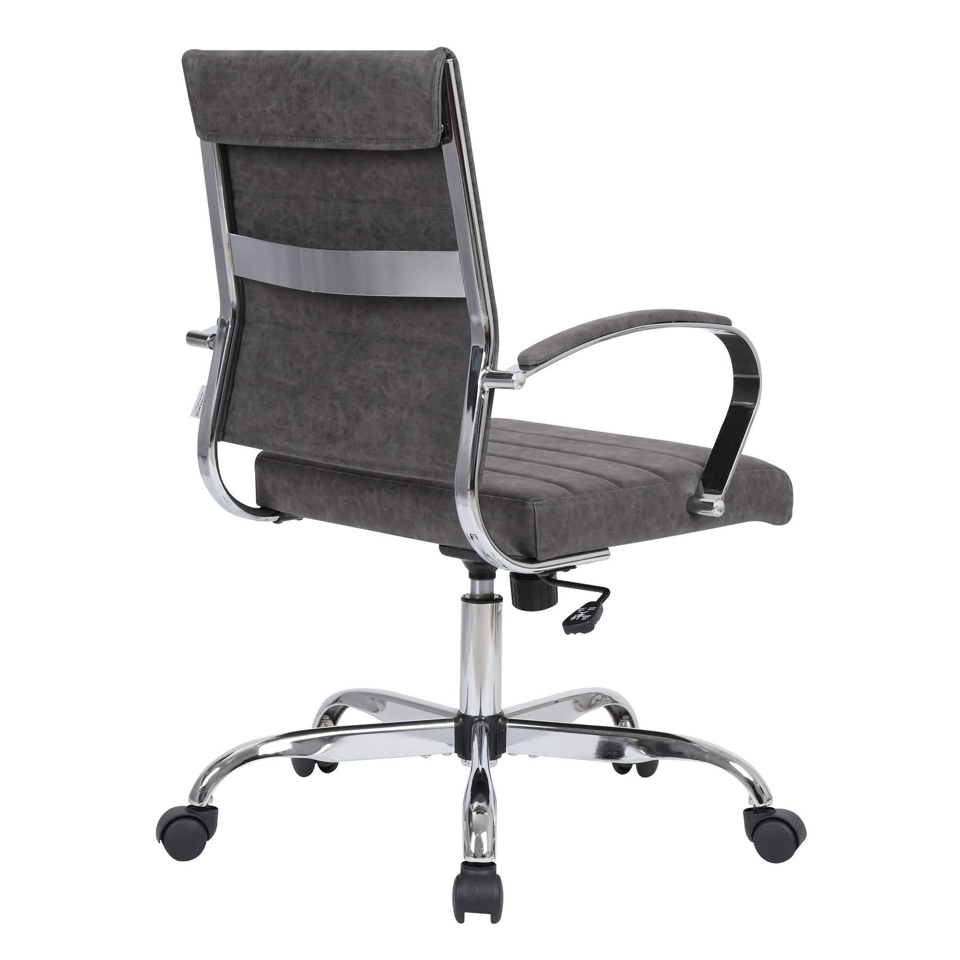 Benmar Mid - Back Leather Office Conference Chair Adjustable Height, Swivel, and Tilt