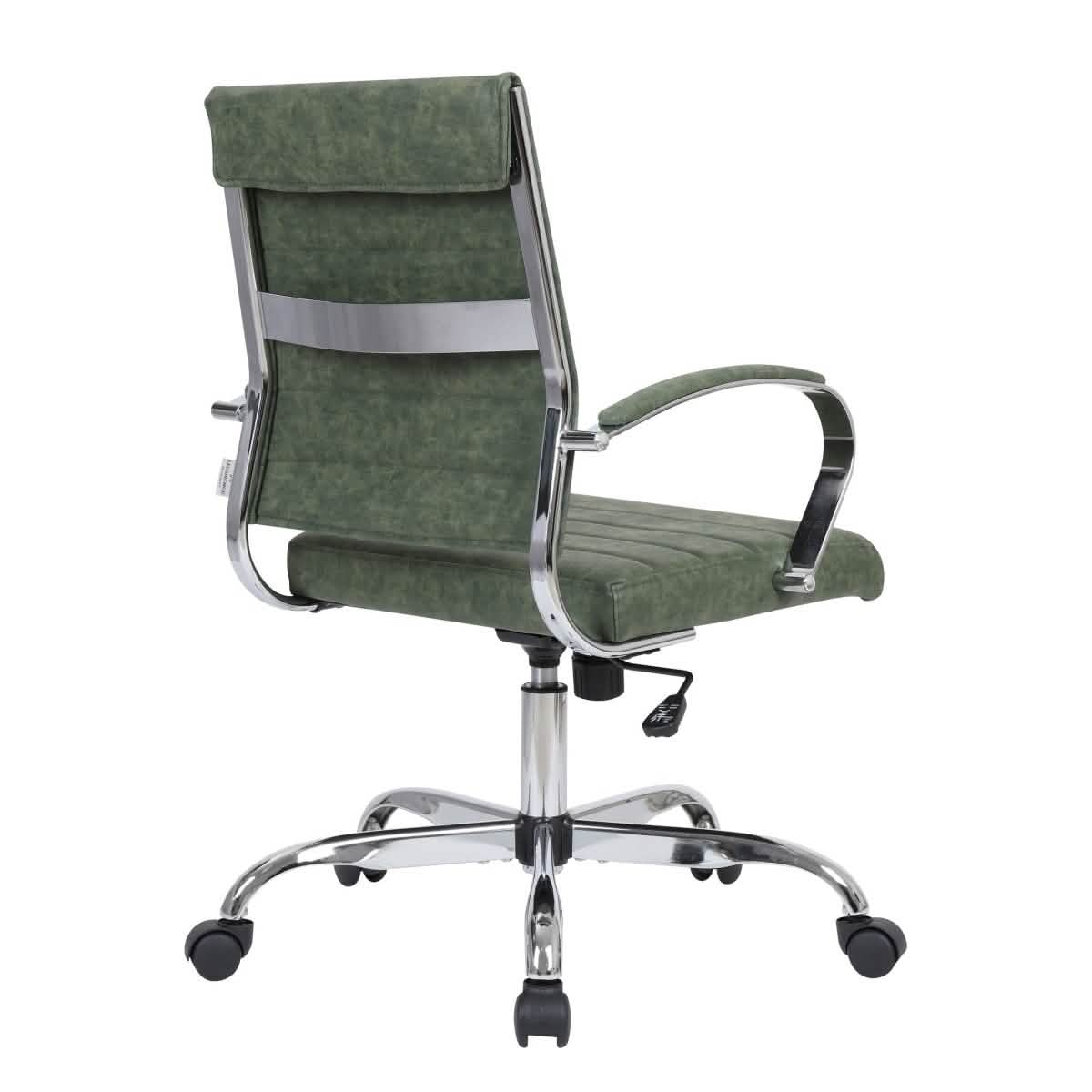Benmar Mid - Back Leather Office Conference Chair Adjustable Height, Swivel, and Tilt