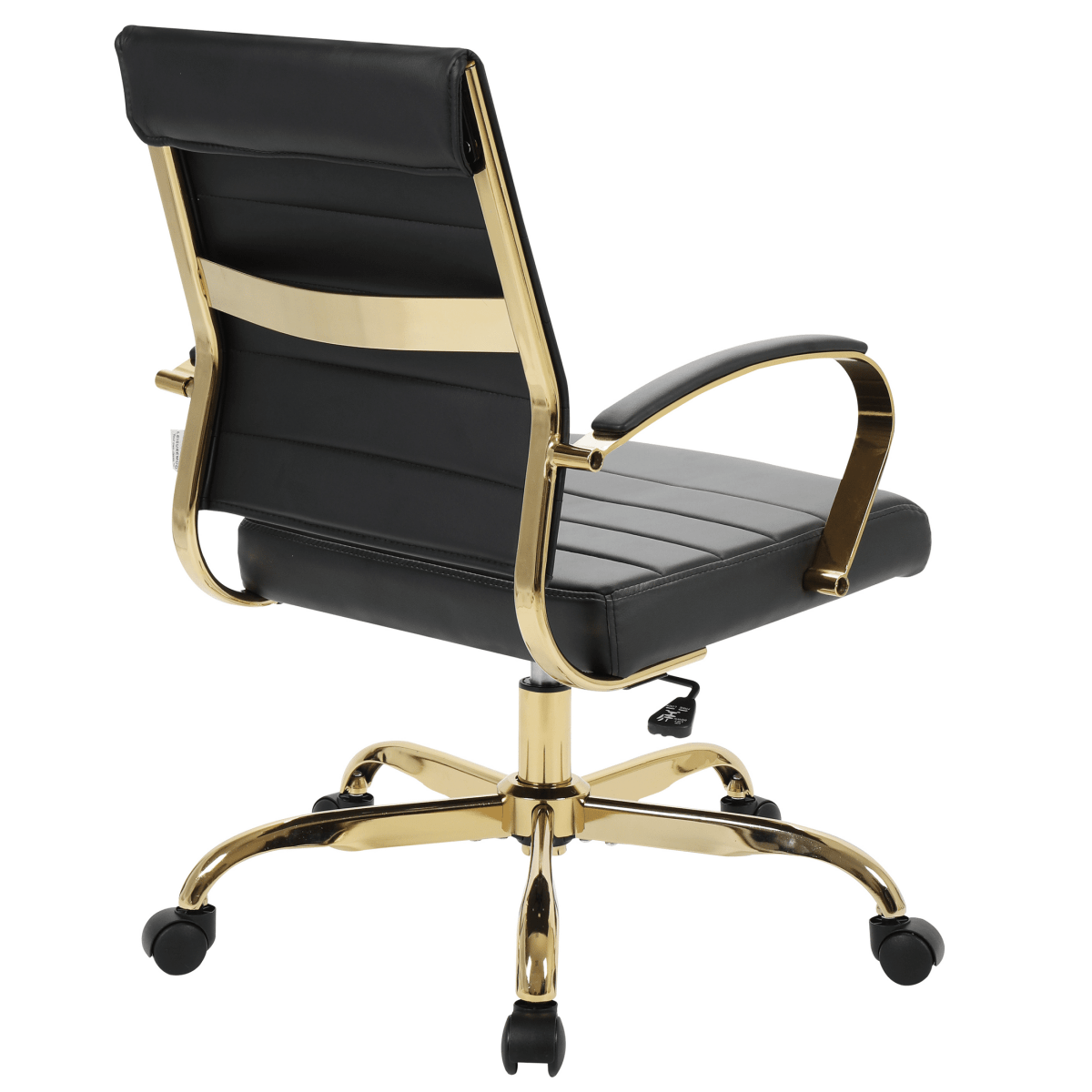 Benmar Mid - Back Leather Office Conference Chair Adjustable Height, Swivel, and Tilt