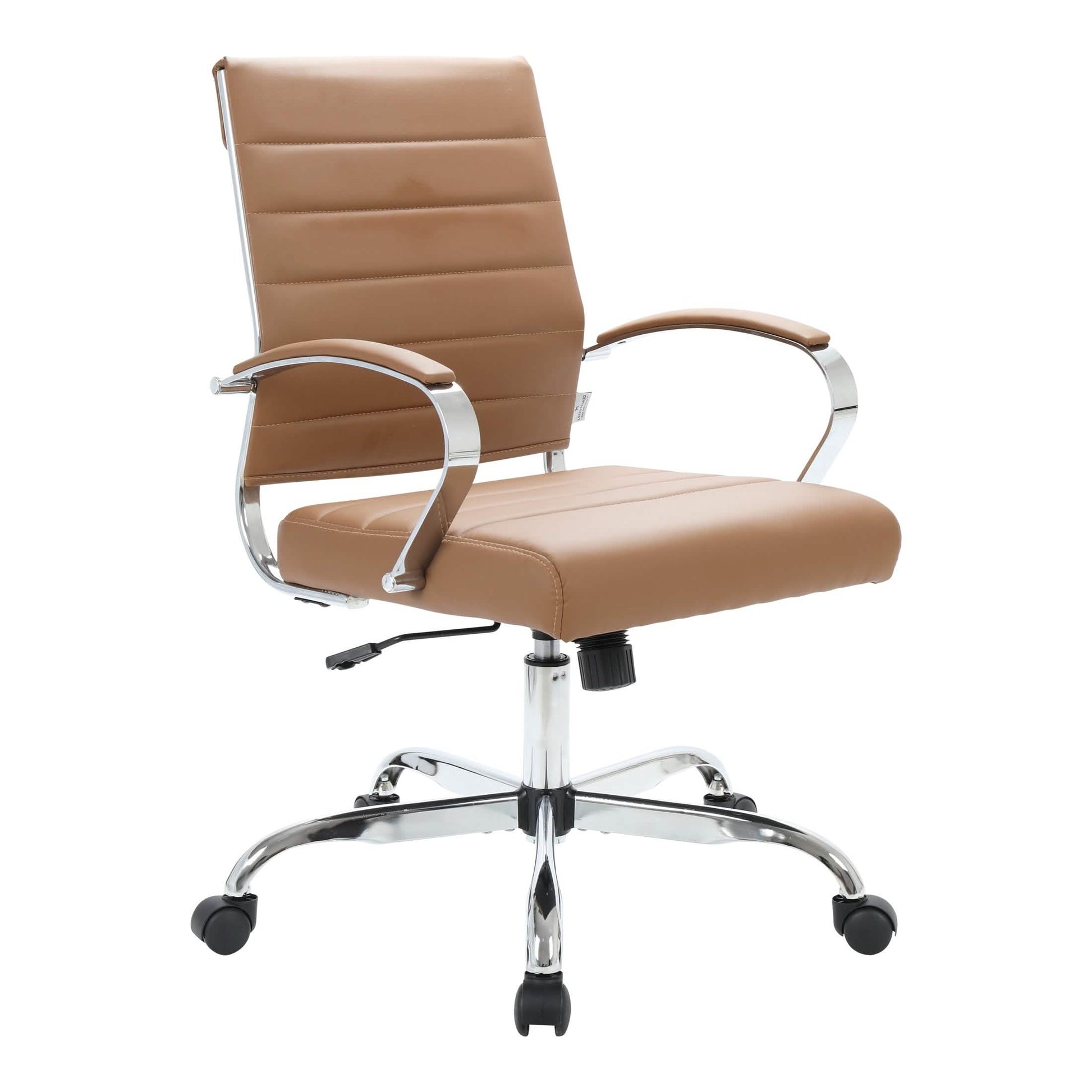 Benmar Mid - Back Leather Office Conference Chair Adjustable Height, Swivel, and Tilt