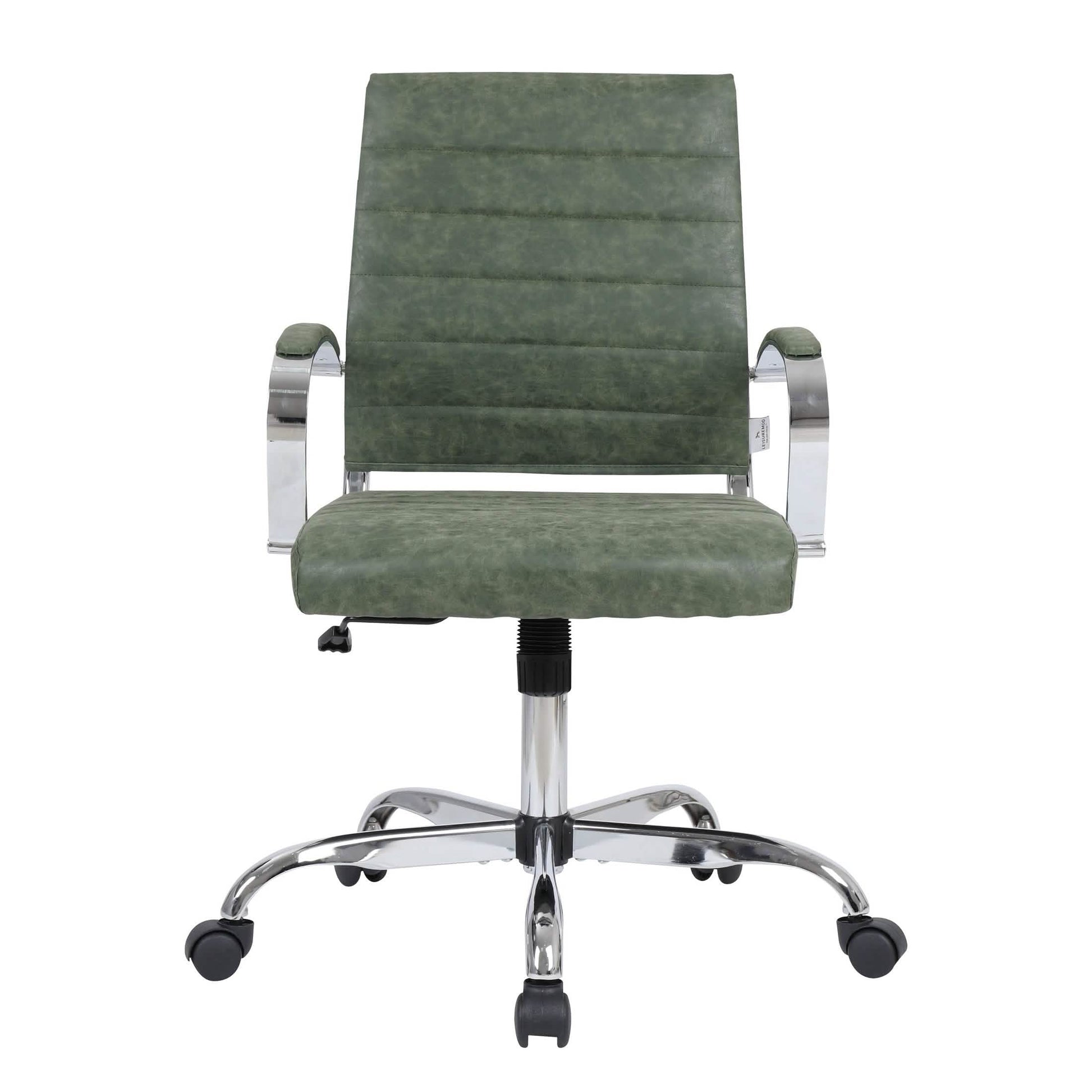 Benmar Mid - Back Leather Office Conference Chair Adjustable Height, Swivel, and Tilt