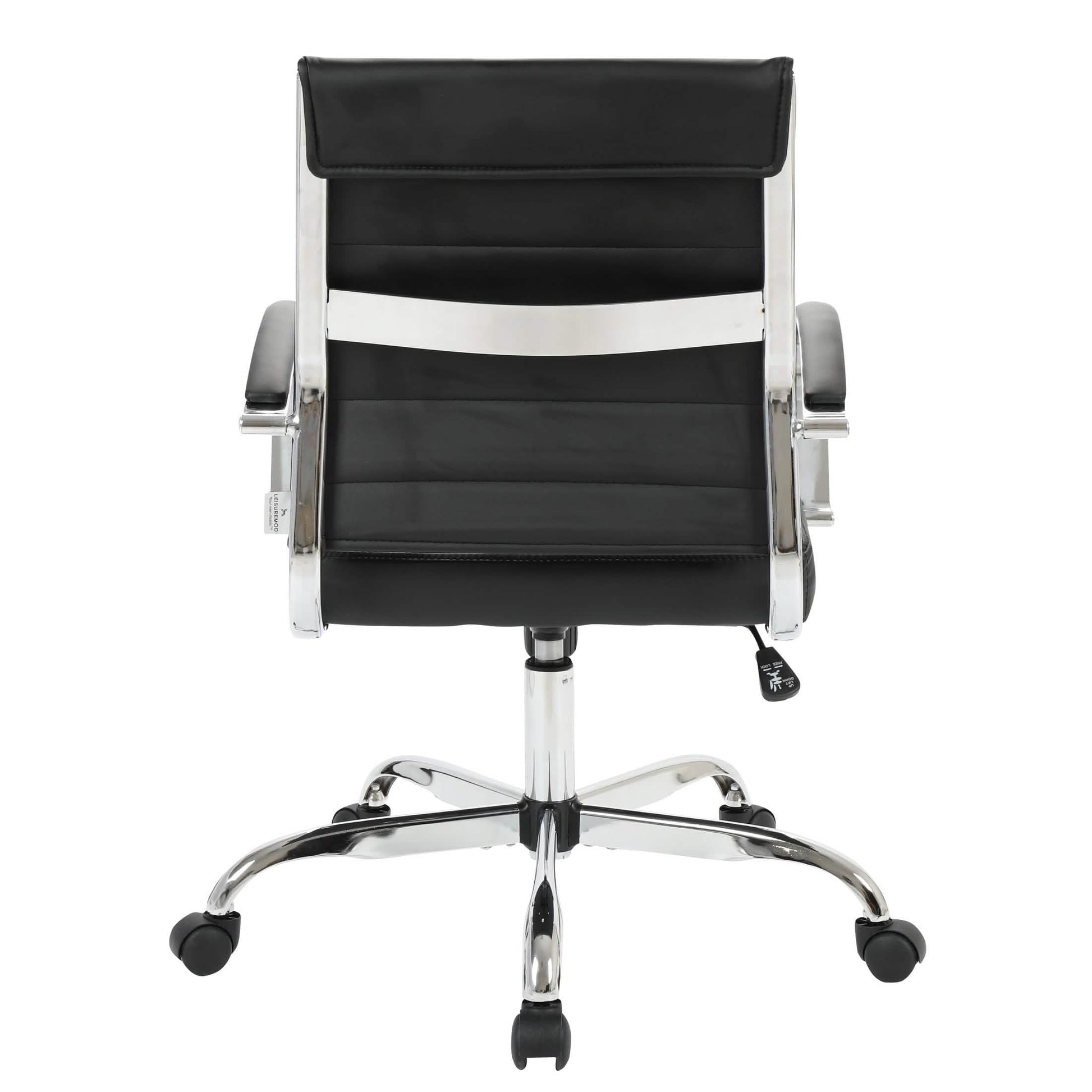 Benmar Mid - Back Leather Office Conference Chair Adjustable Height, Swivel, and Tilt