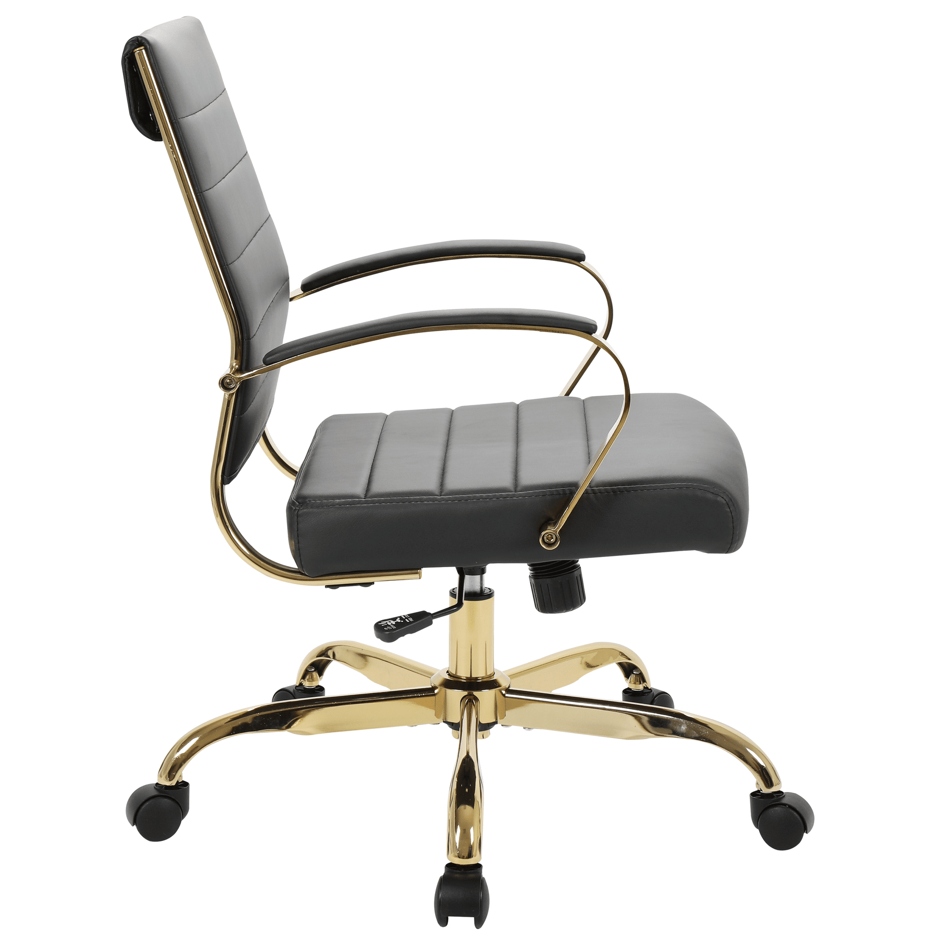 Benmar Mid - Back Leather Office Conference Chair Adjustable Height, Swivel, and Tilt