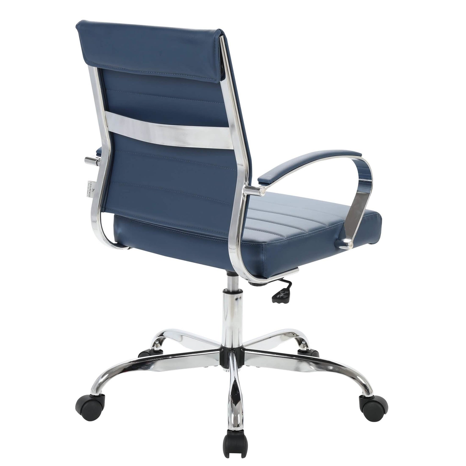 Benmar Mid - Back Leather Office Conference Chair Adjustable Height, Swivel, and Tilt