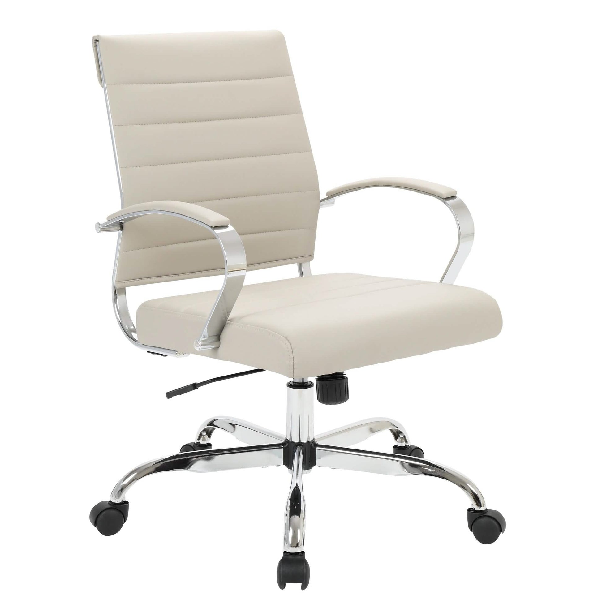 Benmar Mid - Back Leather Office Conference Chair Adjustable Height, Swivel, and Tilt