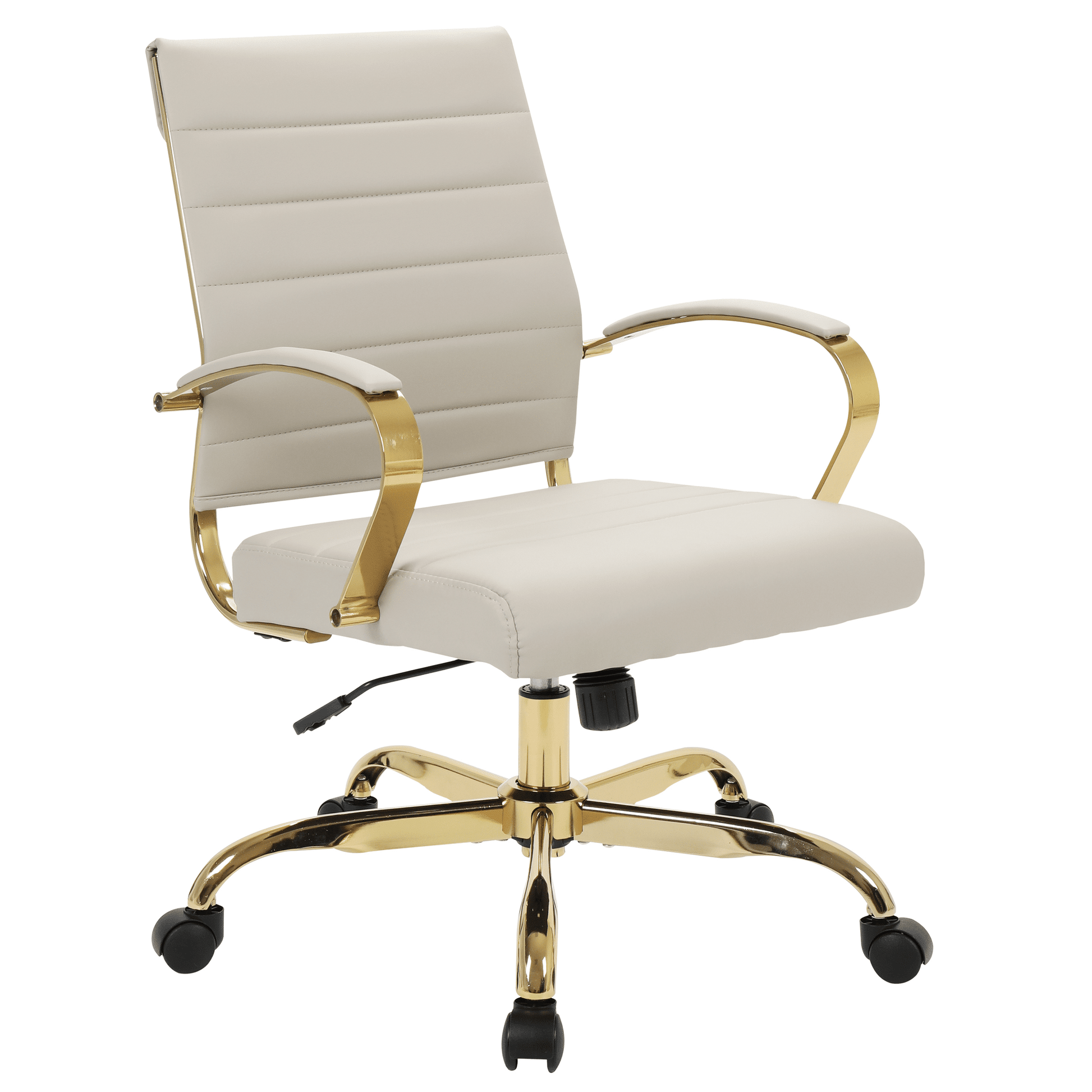 Benmar Mid - Back Leather Office Conference Chair Adjustable Height, Swivel, and Tilt