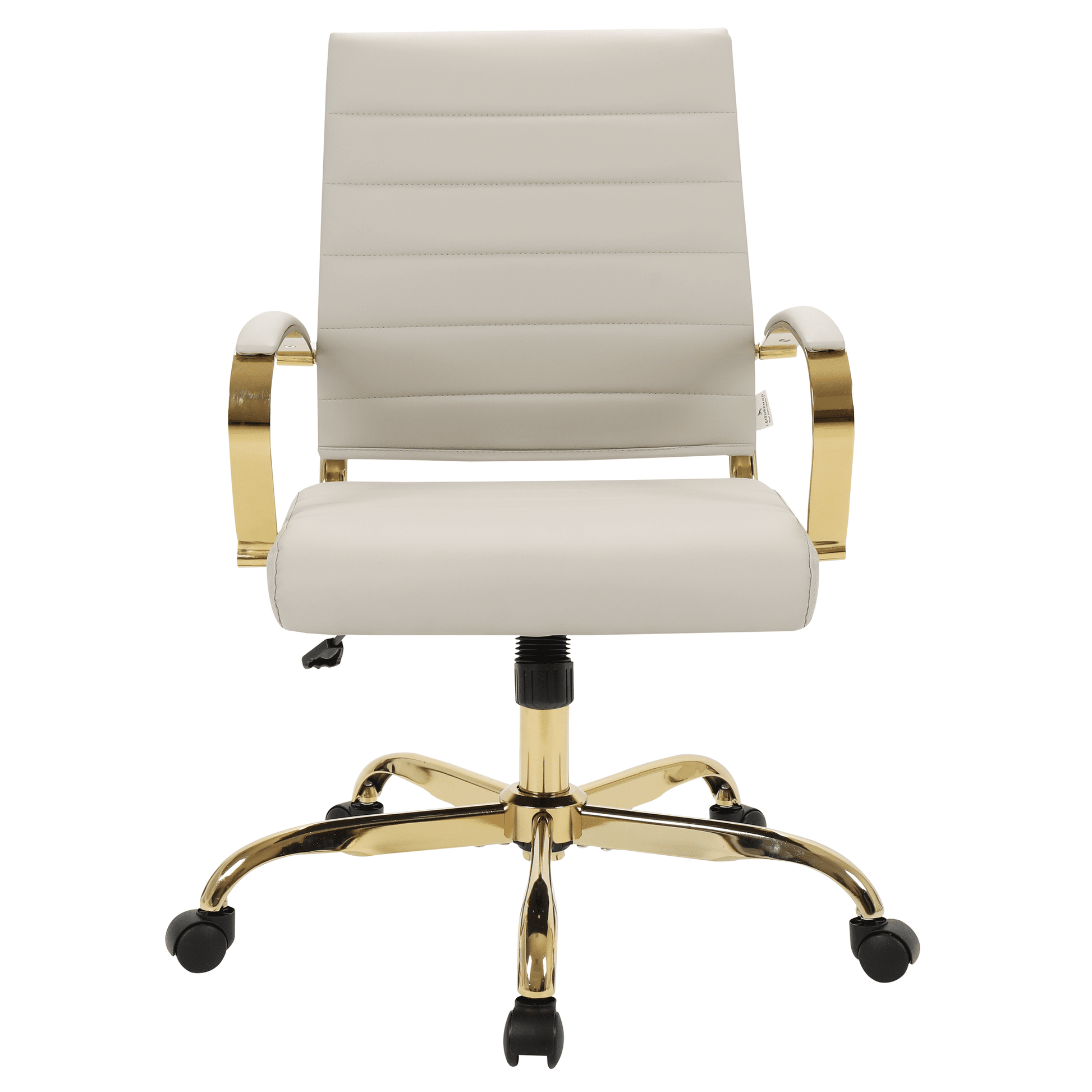 Benmar Mid - Back Leather Office Conference Chair Adjustable Height, Swivel, and Tilt