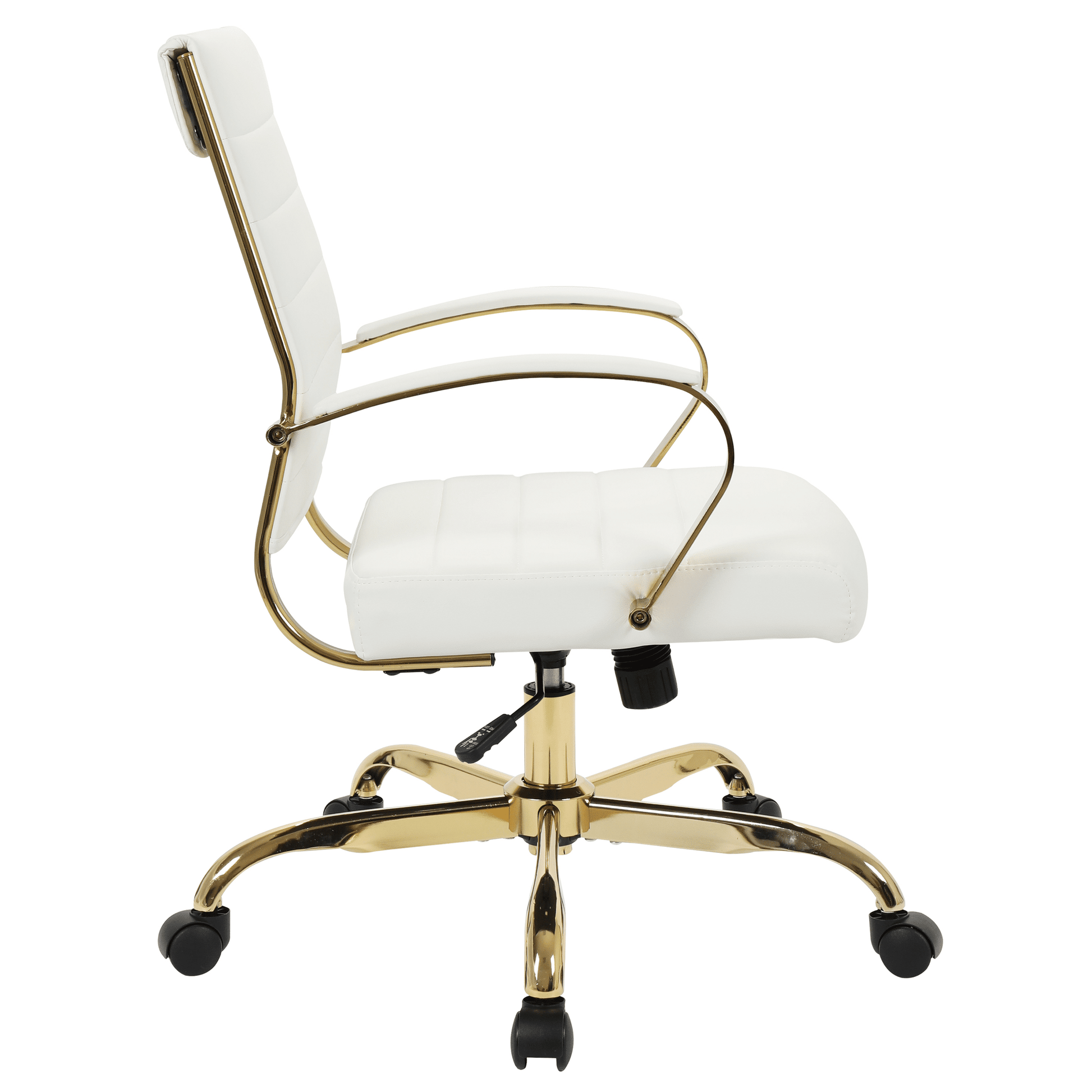 Benmar Mid - Back Leather Office Conference Chair Adjustable Height, Swivel, and Tilt