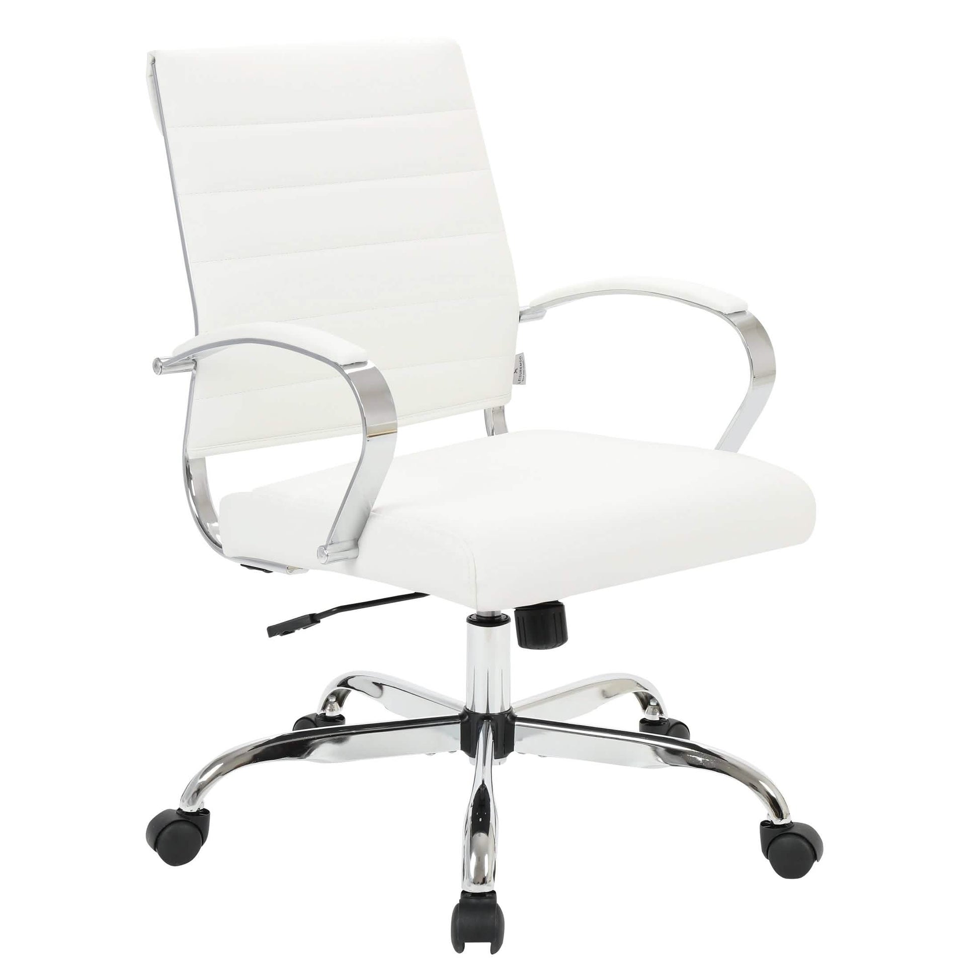 Benmar Mid - Back Leather Office Conference Chair Adjustable Height, Swivel, and Tilt