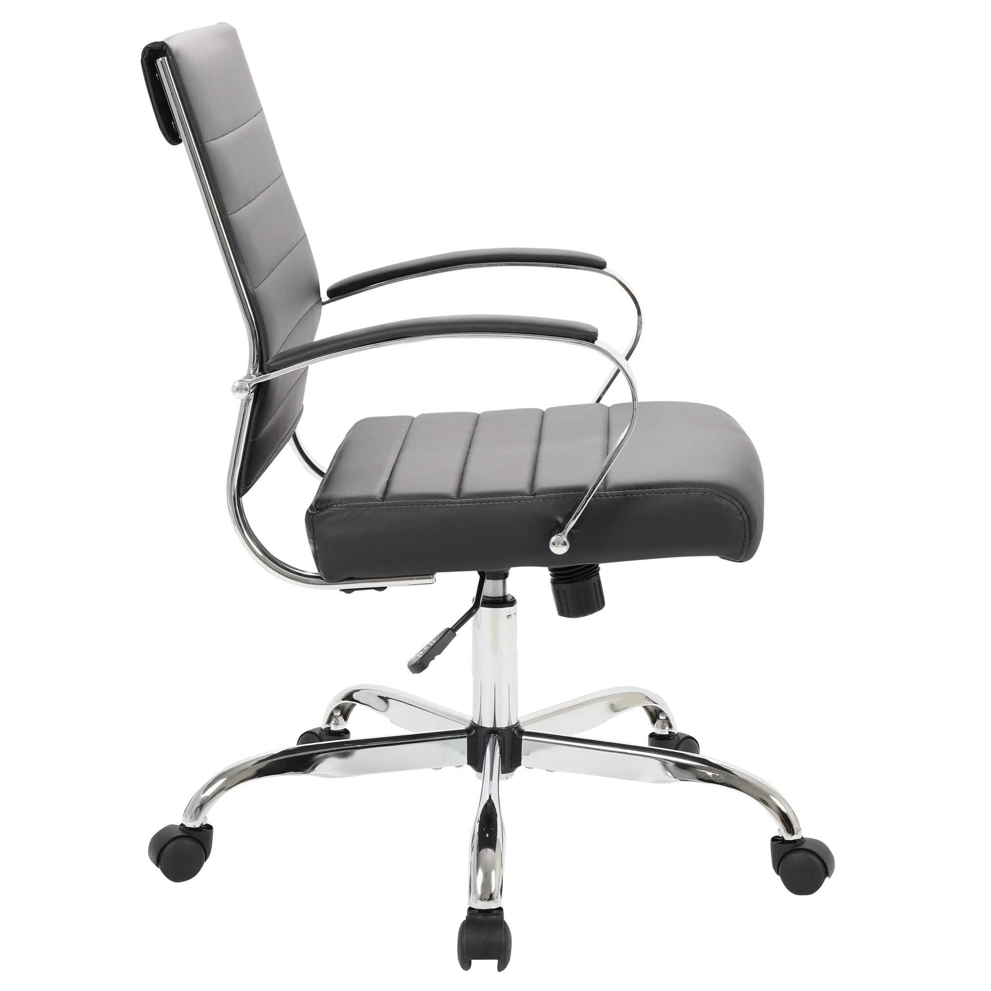 Benmar Mid - Back Leather Office Conference Chair Adjustable Height, Swivel, and Tilt