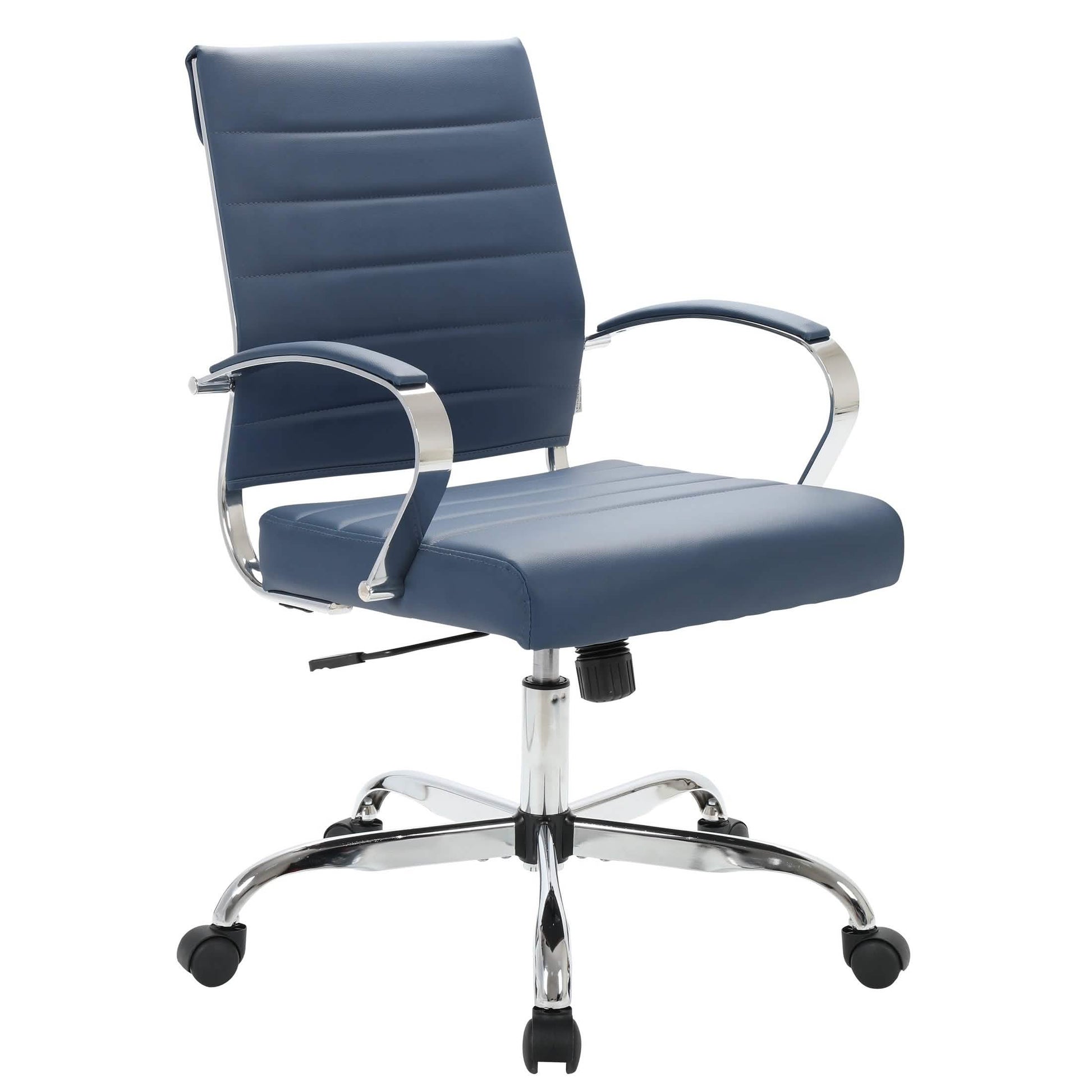 Benmar Mid - Back Leather Office Conference Chair Adjustable Height, Swivel, and Tilt