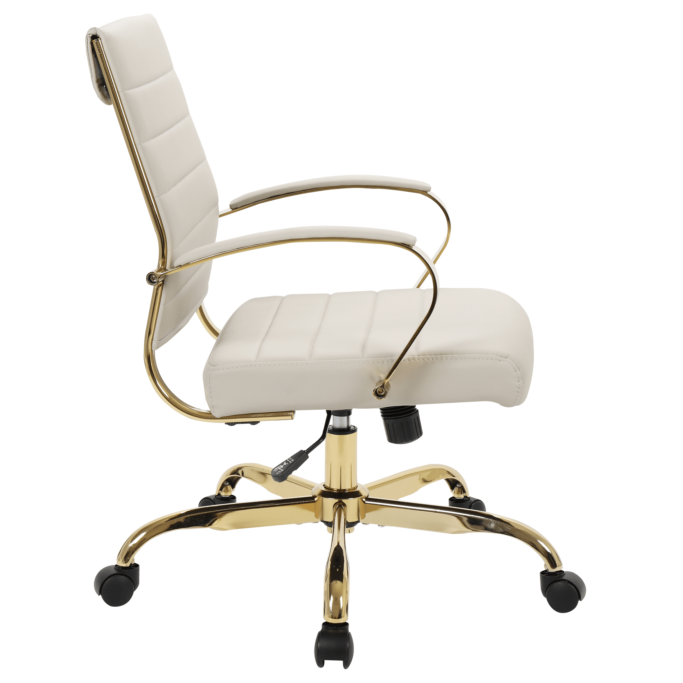 Benmar Mid - Back Leather Office Conference Chair Adjustable Height, Swivel, and Tilt
