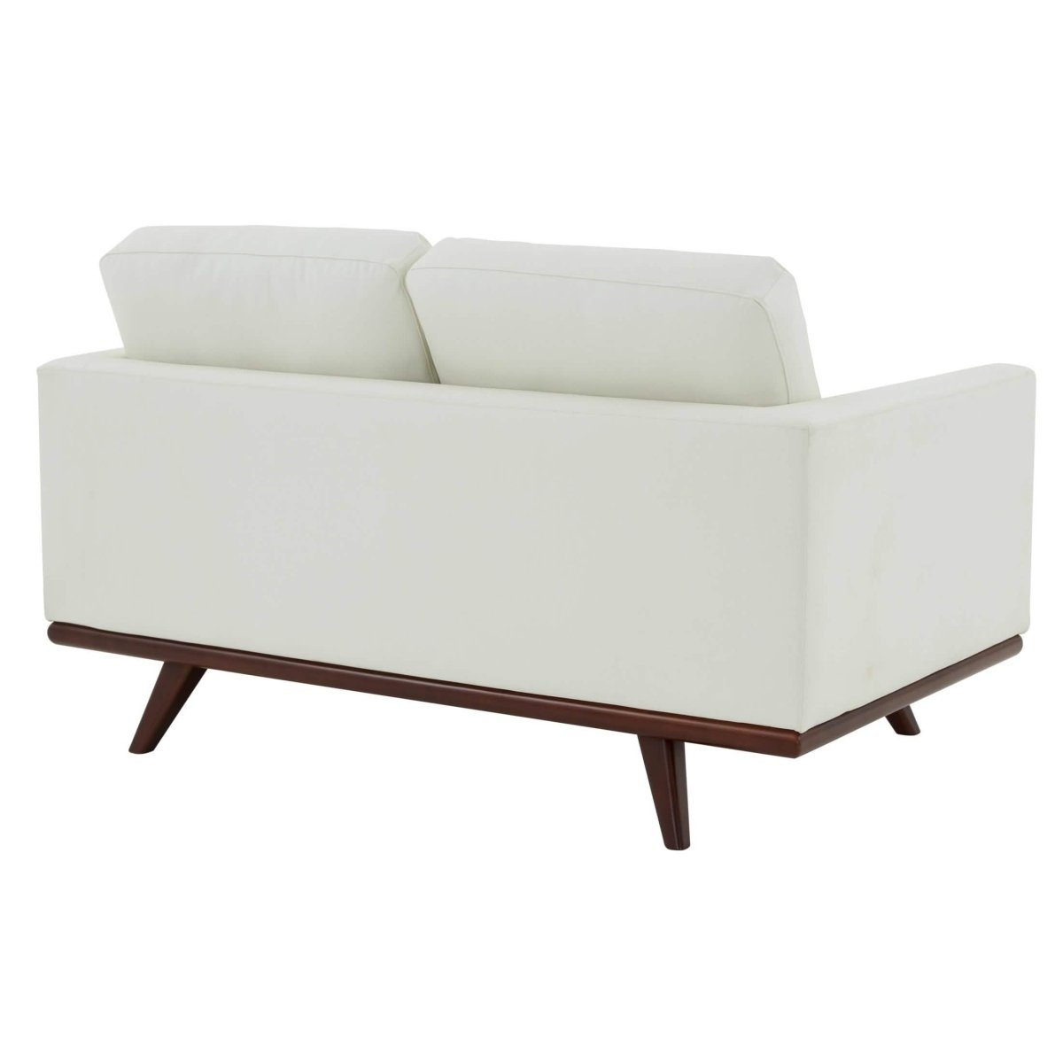 Birch Wood Base Leather/Mesh Loveseat - Chester Collection