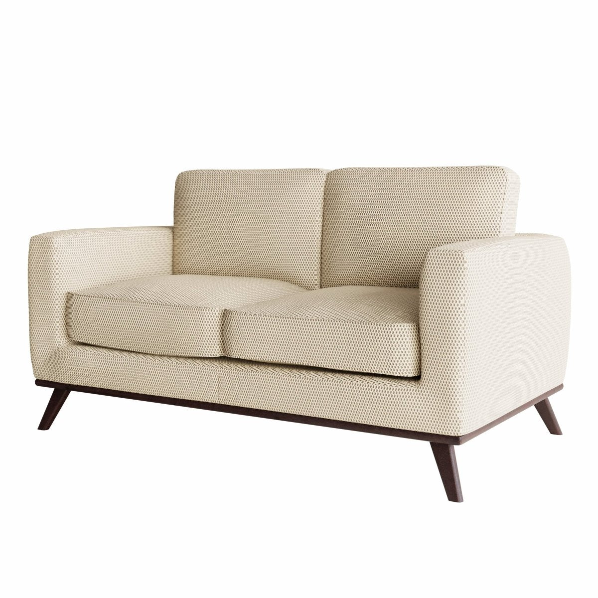 Birch Wood Base Leather/Mesh Loveseat - Chester Collection