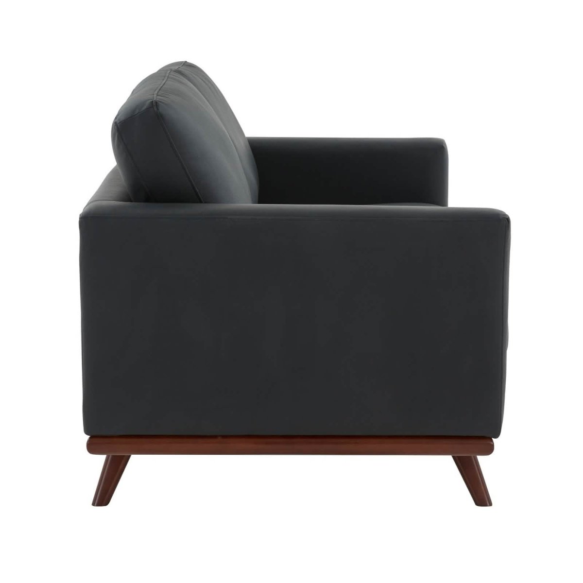 Birch Wood Base Leather/Mesh Loveseat - Chester Collection