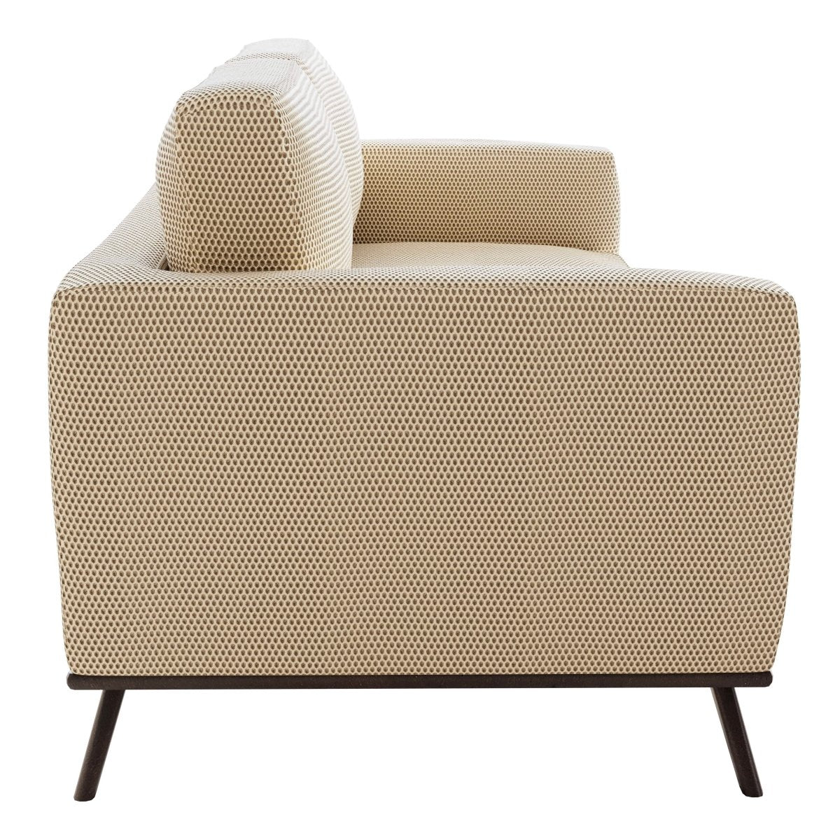 Birch Wood Base Leather/Mesh Loveseat - Chester Collection