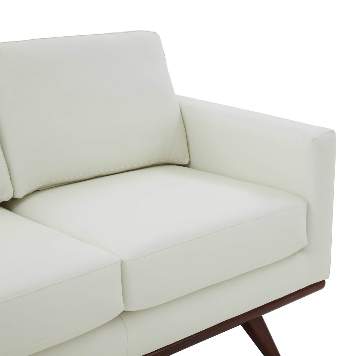 Birch Wood Base Leather/Mesh Loveseat - Chester Collection