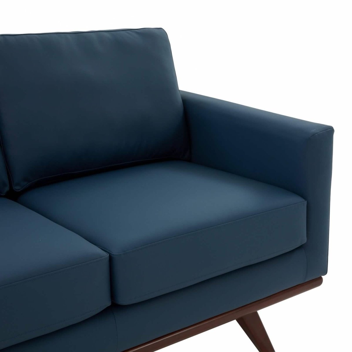 Birch Wood Base Leather/Mesh Loveseat - Chester Collection