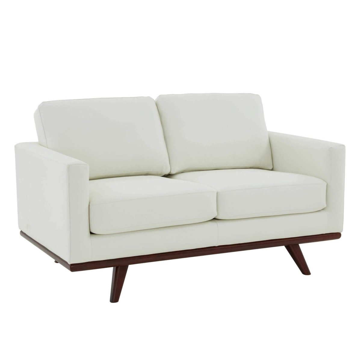 Birch Wood Base Leather/Mesh Loveseat - Chester Collection