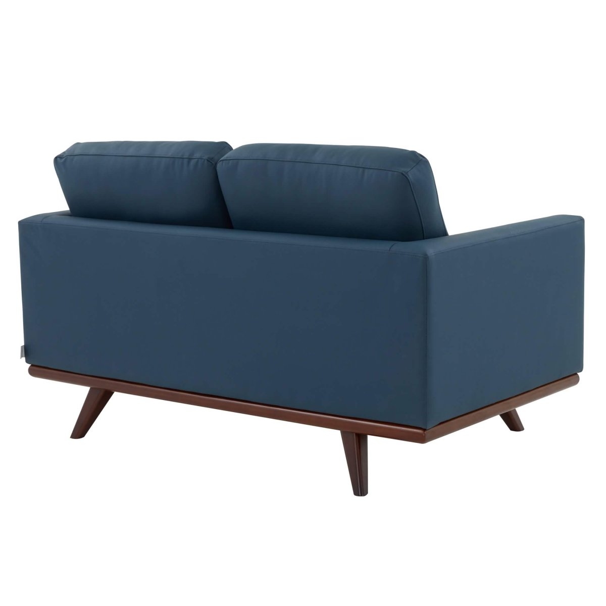 Birch Wood Base Leather/Mesh Loveseat - Chester Collection