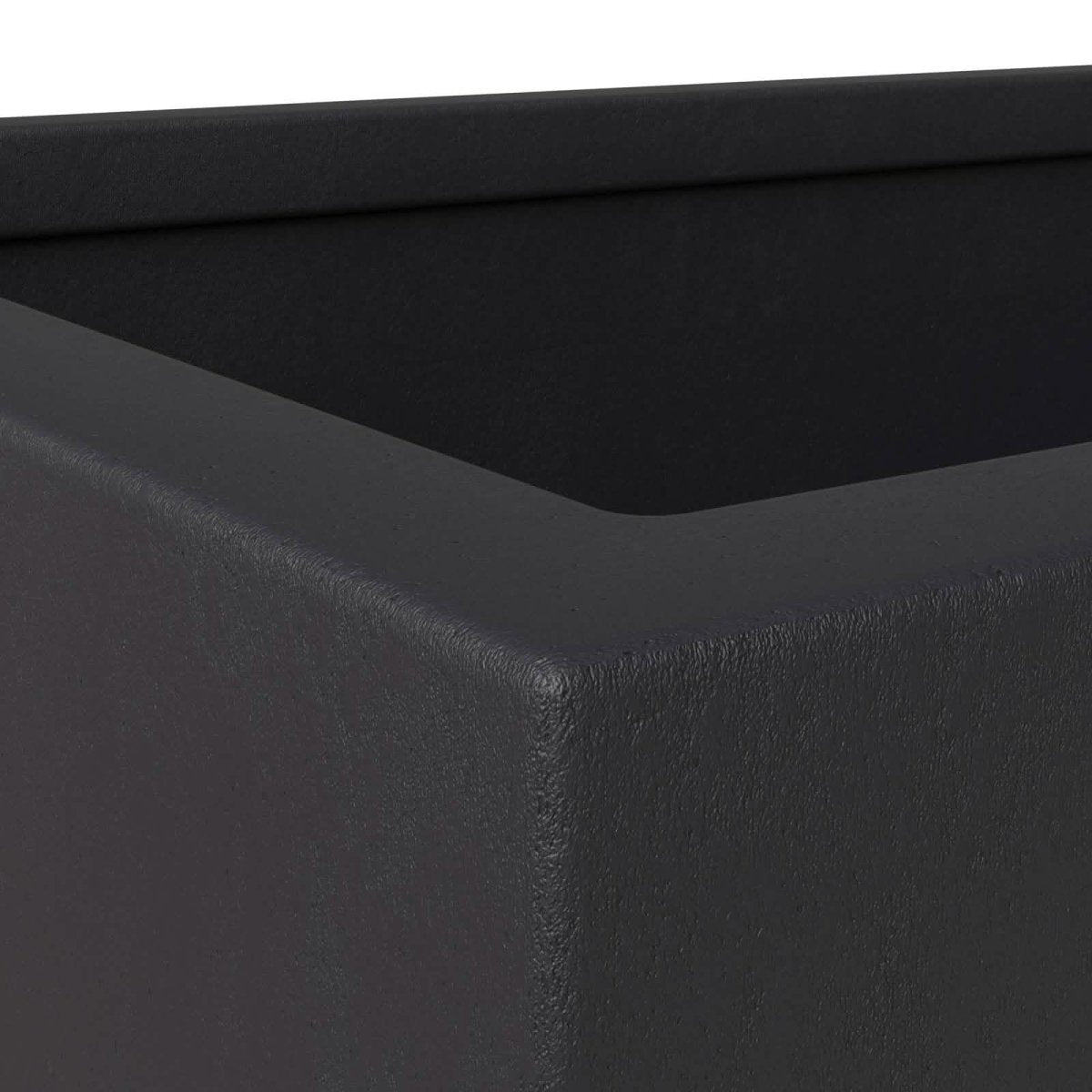 Bloom Mid - Century Modern Rectangular Fiberstone and MGO Clay Planter for Indoor and Outdoor