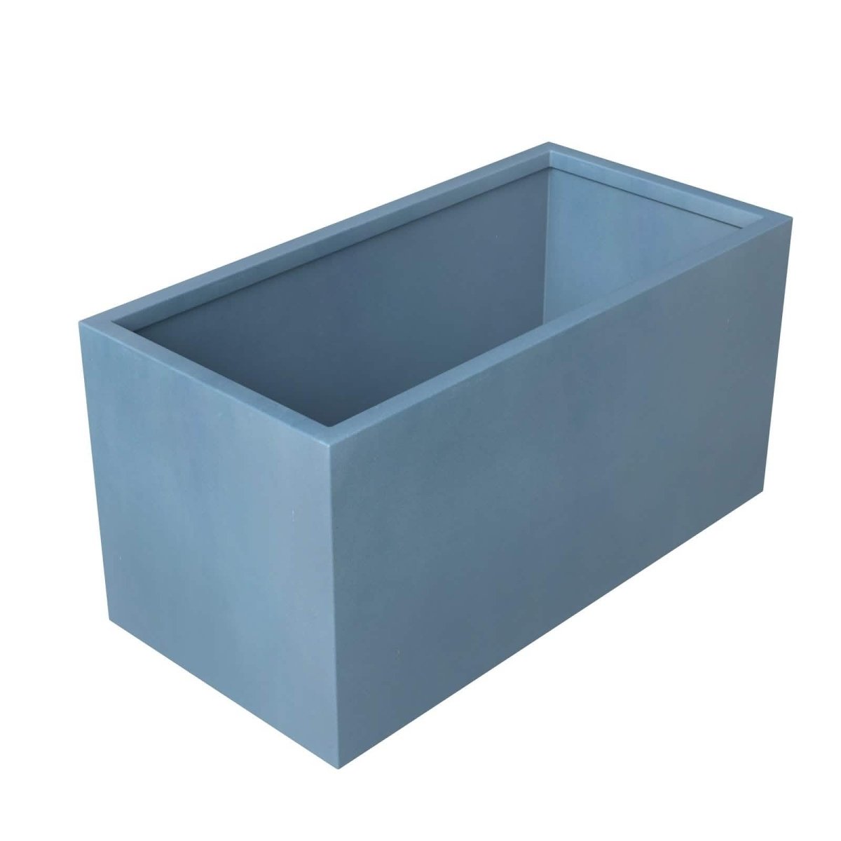 Bloom Mid - Century Modern Rectangular Fiberstone and MGO Clay Planter for Indoor and Outdoor