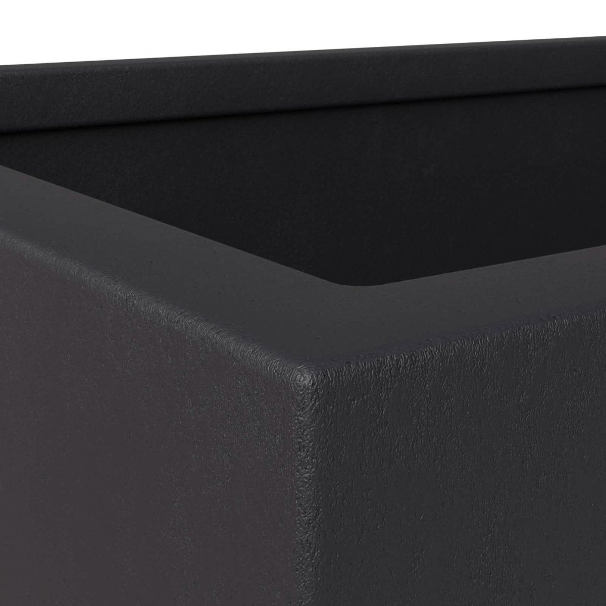 Bloom Mid - Century Modern Rectangular Fiberstone and MGO Clay Planter for Indoor and Outdoor