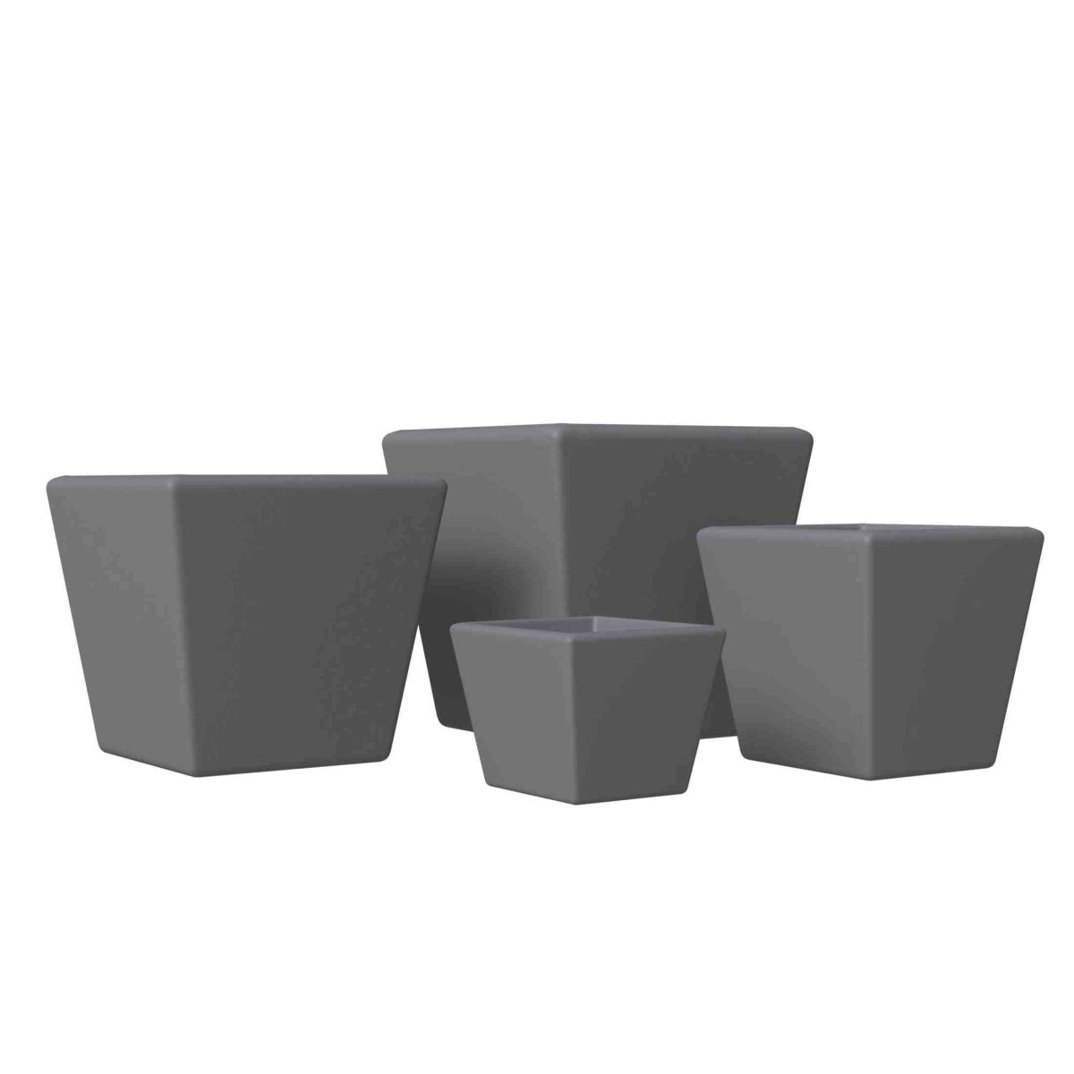 Blossom 4 - Piece Fiberstone, Tapered Square Planter Set
