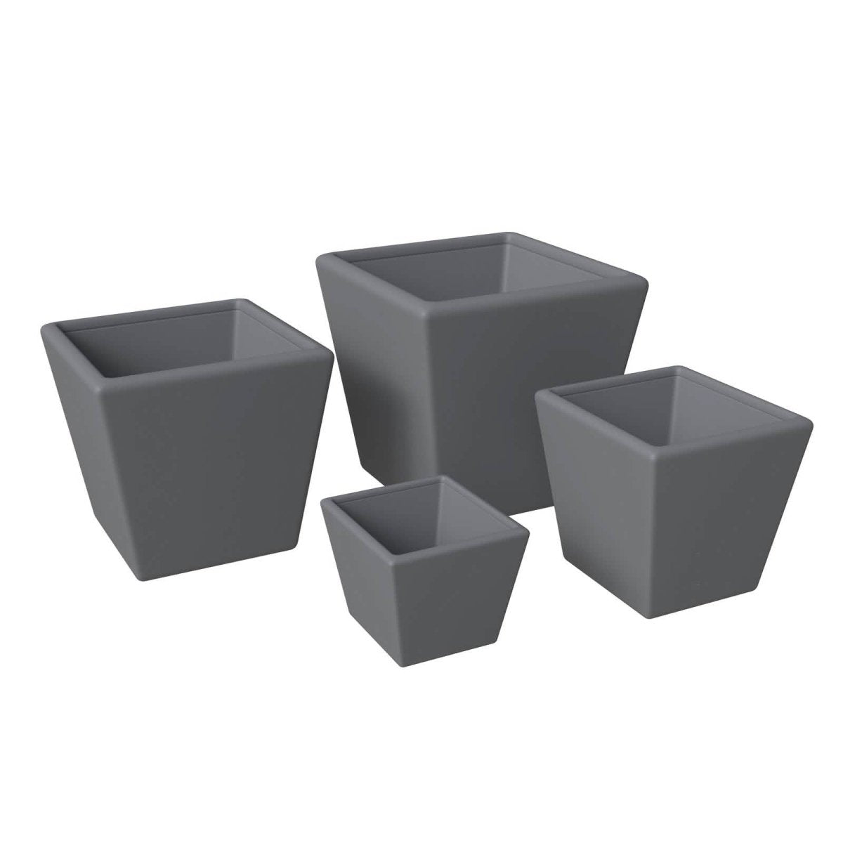 Blossom 4 - Piece Fiberstone, Tapered Square Planter Set