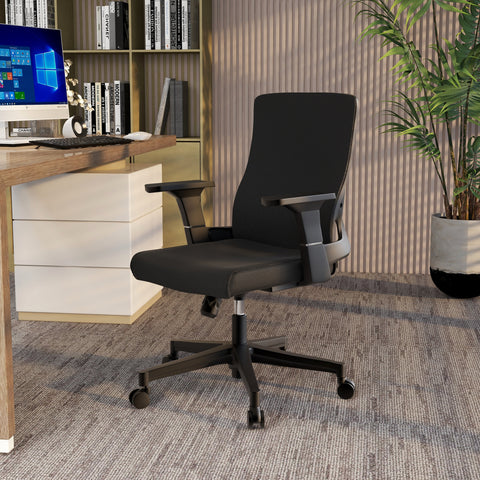 Brio Mid-Back Adjustable Office Chair Upholstered in Cotton
