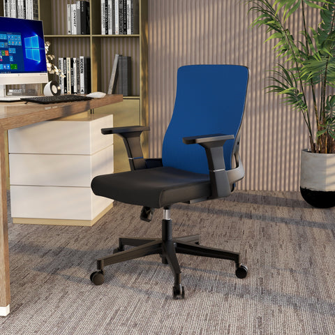 Brio Mid-Back Adjustable Office Chair Upholstered in Cotton