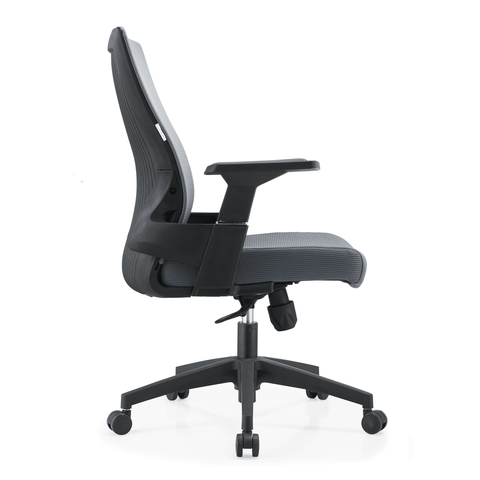 Brio Mid-Back Adjustable Office Chair Upholstered in Cotton