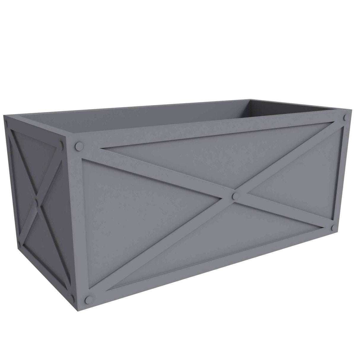 Bonsai Fiberglass and Clay Planter - Rectangular Weather - Resistant Planter Box with Drainage Holes