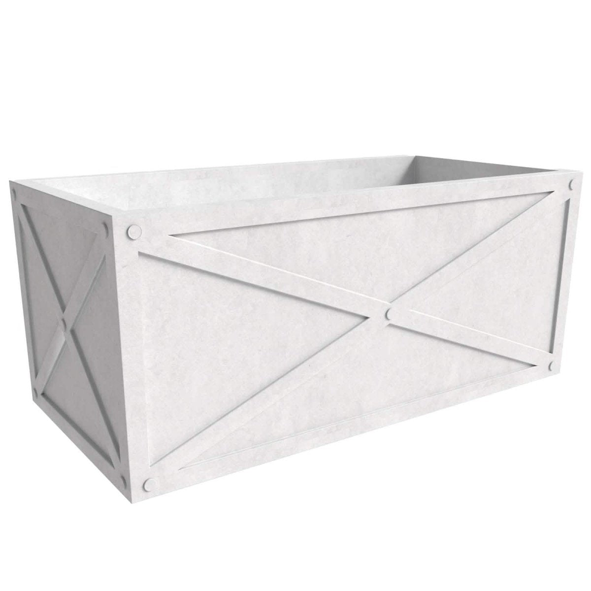 Bonsai Fiberglass and Clay Planter - Rectangular Weather - Resistant Planter Box with Drainage Holes