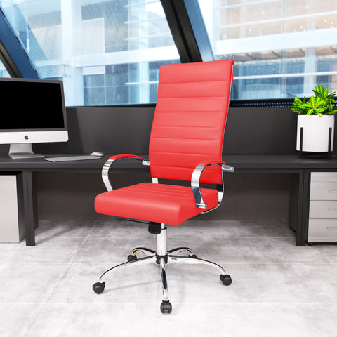 Benmar High-Back Leather Adjustable Office Conference Chair