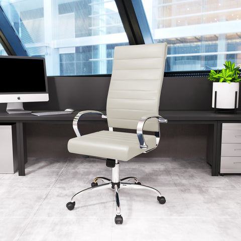 Benmar High-Back Leather Adjustable Office Conference Chair