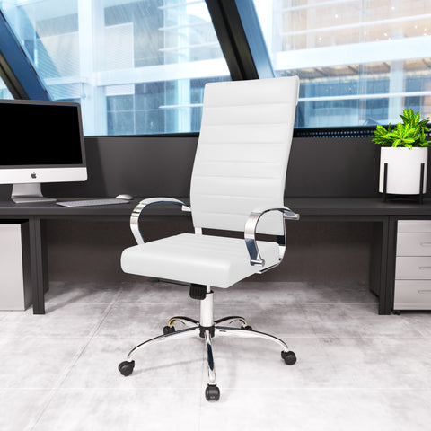 Benmar High-Back Leather Adjustable Office Conference Chair
