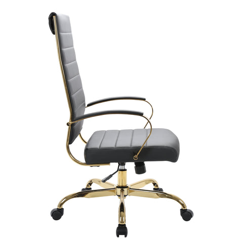Benmar High-Back Leather Adjustable Office Conference Chair