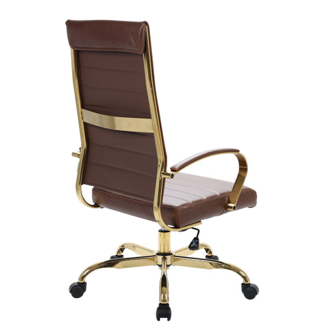Benmar High-Back Leather Adjustable Office Conference Chair