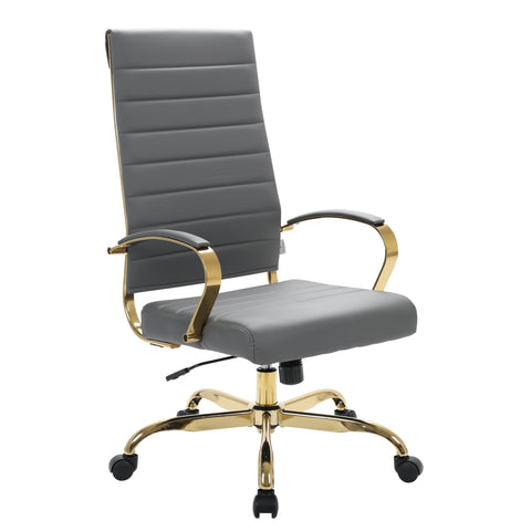Benmar High-Back Leather Adjustable Office Conference Chair