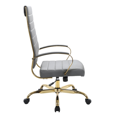 Benmar High-Back Leather Adjustable Office Conference Chair