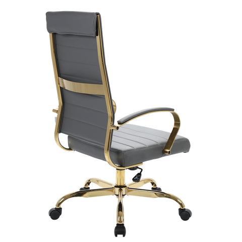 Benmar High-Back Leather Adjustable Office Conference Chair